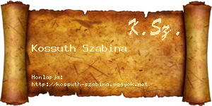 Kossuth Szabina névjegykártya